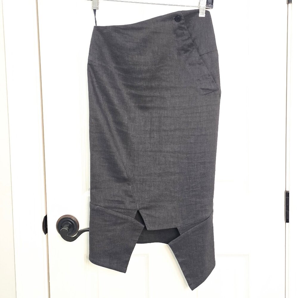 STiLAB Made in Italy Wool/Linen Asymmetrical Skirt